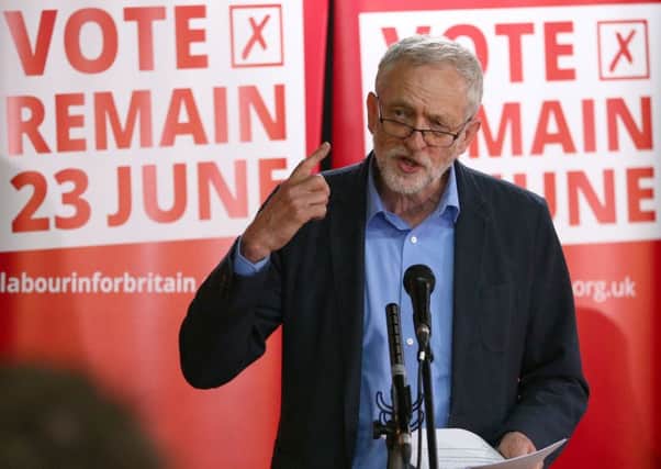 Labour leader Jeremy Corbyn has been criticised for not taking a more forthright role in the debate over Britains membership of the EU. Picture: Getty Images