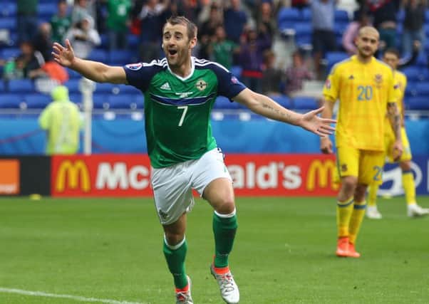 Niall McGinn celebrates his goal for Northern Ireland.  Picture: Clive Brunskill/Getty Images
