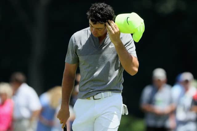 Rory McIlroy after finishing his second round yesterday. His 71 wasnt enough to make the cut. Picture: Andrew Reddington