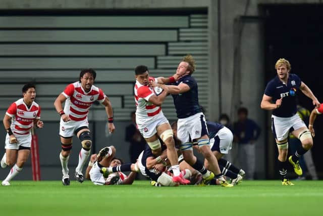 Scotland players celebrate after the final whistle on Saturday. Picture: Getty Images