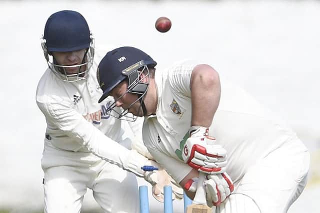 Aberdeenshire batsman Kenneth Reid is bowled during his teams six-wicket defeat at Carlton. Picture: Greg Macvean