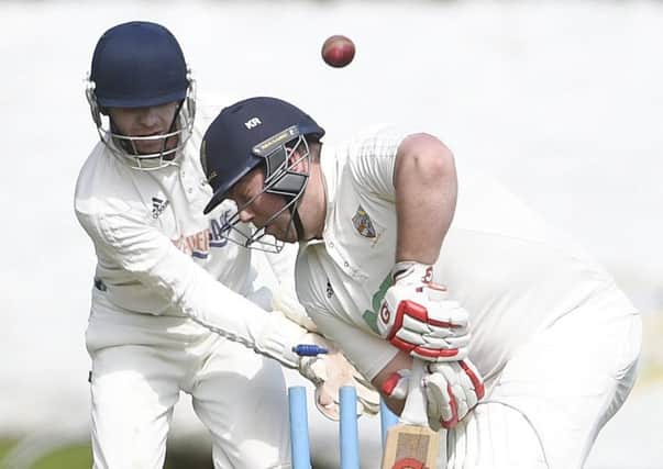 Aberdeenshire batsman Kenneth Reid is bowled during his teams six-wicket defeat at Carlton. Picture: Greg Macvean