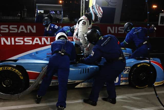 Olympic cycling legend Sir Chris Hoy gets ready for a stint in the Algarve Pro Racing Ligier-Nissan LMP2 car at Le Mans. Picture: Getty Images