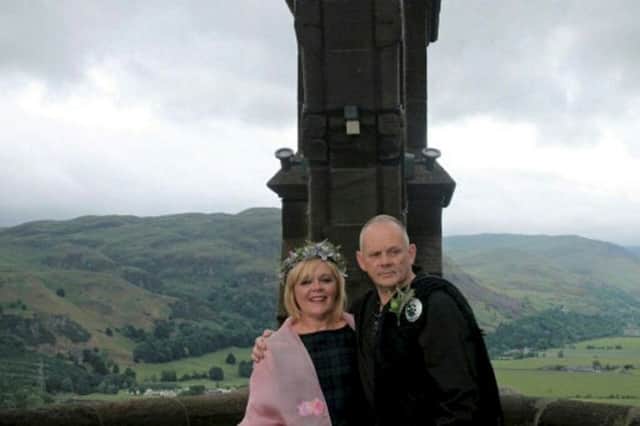 William Wallace and his bride Sue. Picture: SWNS