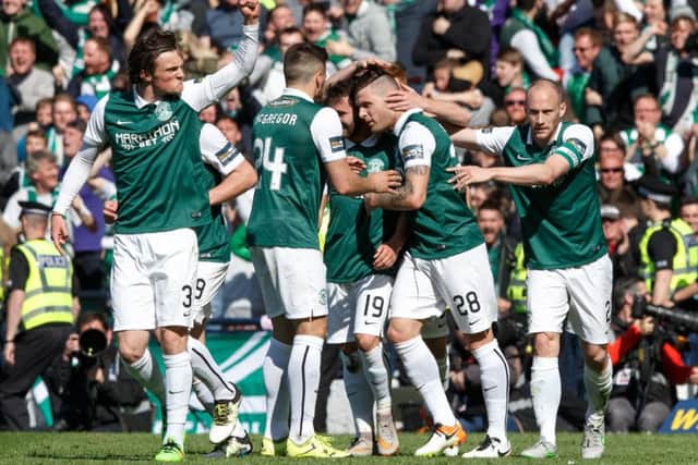 Hibs qualified for the Europa League after winning the Scottish Cup. Picture: Robert Perry
