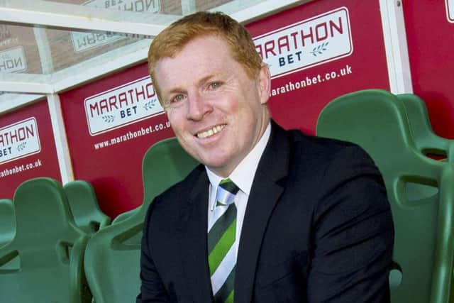 Marathonbet will continue as the club's sponsor through Neil Lennon's first season in charge. Picture: SNS