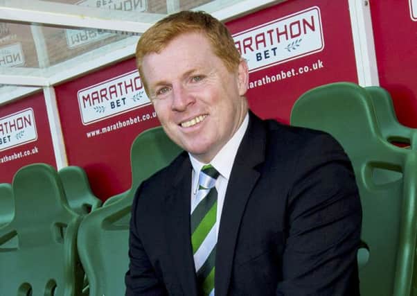 Marathonbet will continue as the club's sponsor through Neil Lennon's first season in charge. Picture: SNS