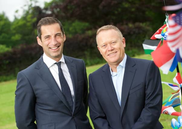Robert Graham, left, with international business manager Joe Flynn. Picture: Rob McDougall