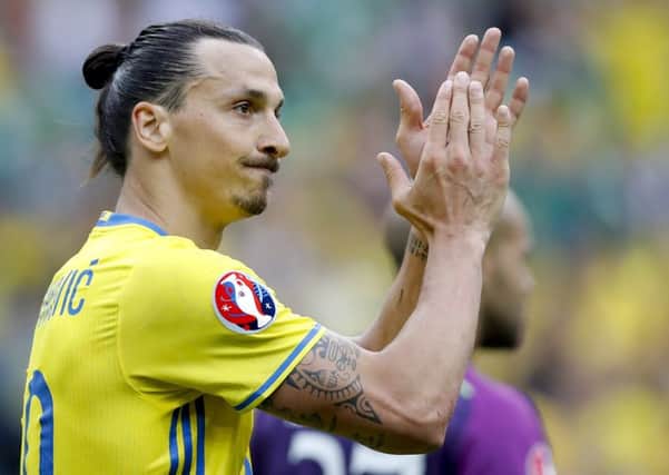Sweden's Zlatan Ibrahimovic is to quit international football after the Euros. Picture: Christophe Ena/AP