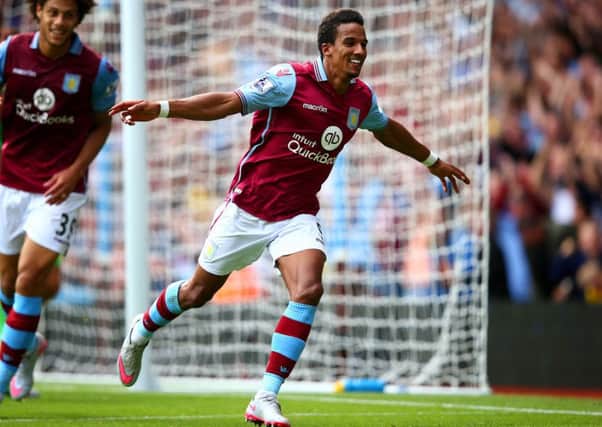 Scott Sinclair, seen here celebrating a goal for Aston Villa, is wanted by Celtic. Picture: Getty Images