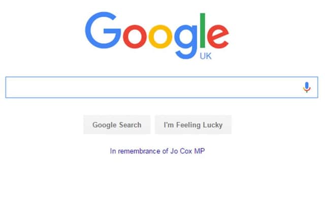 The Google UK homepage