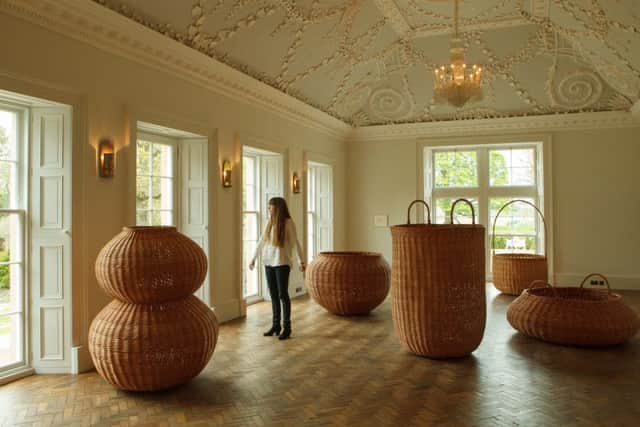 Mammoth wicker baskets, created by Danish artist Ditte Gantriis. Picture: Toby Williams