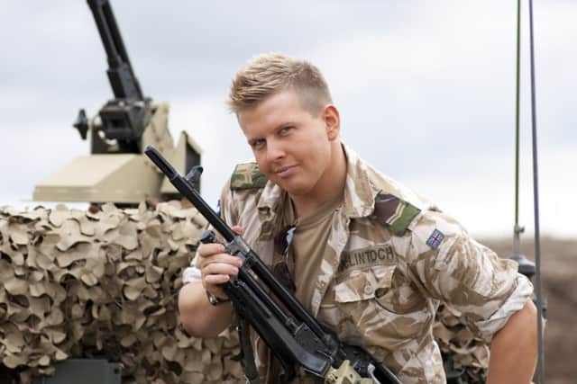 Greg McHugh in Gary: Tank Commander. Picture: BBC
