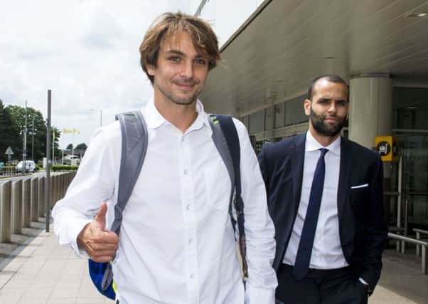 Niko Kranjcar arrives at Glasgow Airport prior to his medical. Picture: SNS