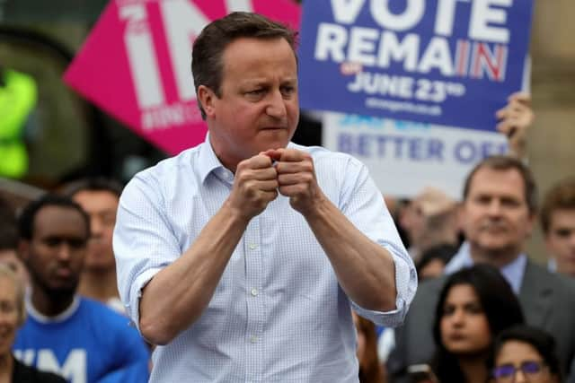 Prime Minister David Cameron addresses students and pro-EU 'Vote Remain' supporters during his final campaign speech at Birmingham University. Picture: Getty