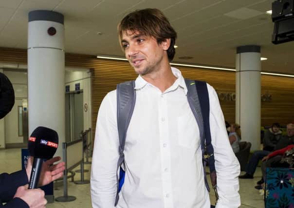 Niko Kranjcar flew into Glasgow Airport yesterday and signed for Rangers today. Picture: SNS
