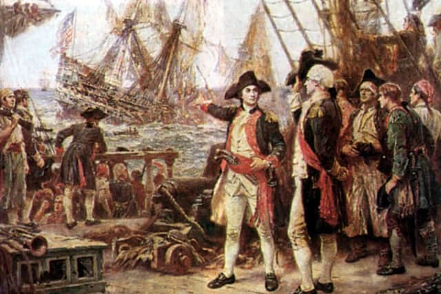 John Paul Jones (centre), the US naval hero of the war of independece. Picture: Complimentary/KB