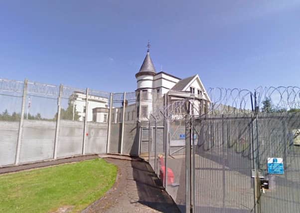 The man climbed on the roof of Dungavel House. Picture: Google