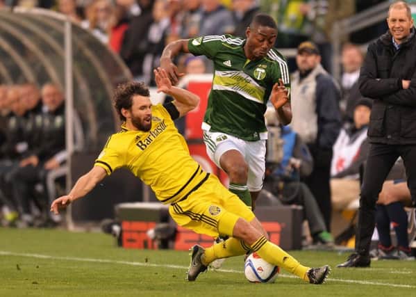 Fanendo Adi in action for Portland Timbers against Columbus Crew. Picture: Getty Images