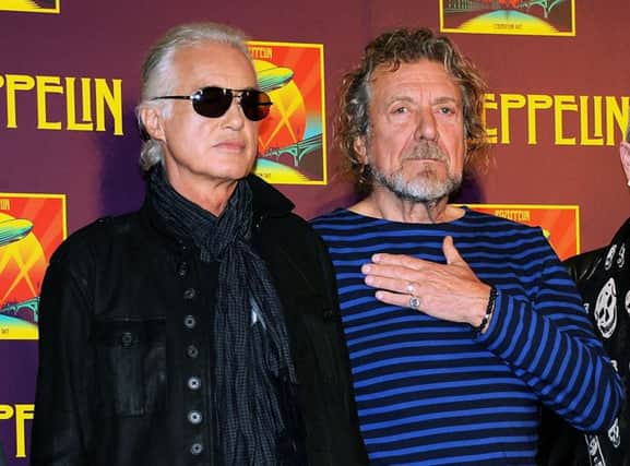 Led Zeppelin guitarist Jimmy Page, left, and singer Robert Plant. Picture: AP