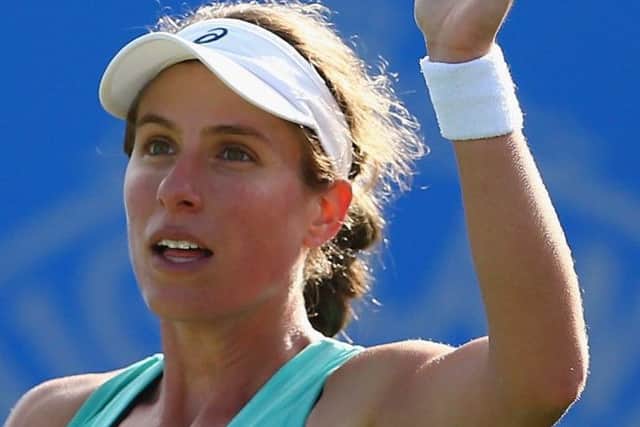 Johanna Konta waves to the crowd. Picture: Getty Images