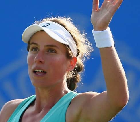 Johanna Konta waves to the crowd. Picture: Getty Images
