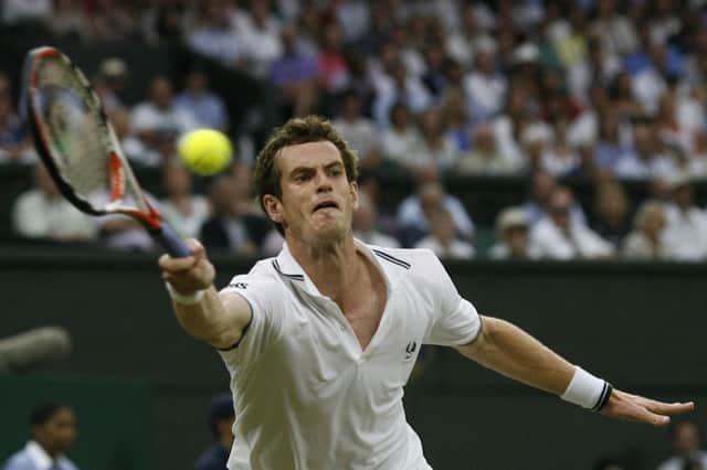 Murray returns a ball to Stan Wawrinka on his way to a fourth-round win in 2009