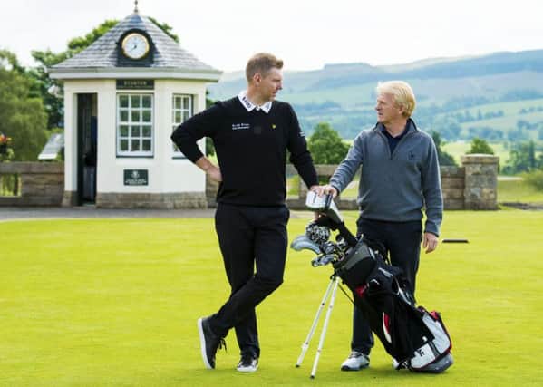 Stephen Gallacher and Gordon Strachan marked the official relaunch of the King's Course at Gleneagles. Picture: SNS