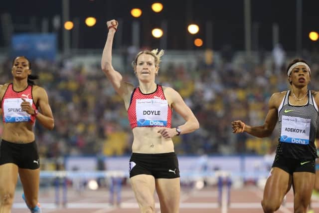 Eilidh Doyle can secure her place at the Rio Olympics when she runs at the Birmingham trials this weekend. Photograph: Karim Jaafar/Getty Images