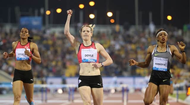 Eilidh Doyle can secure her place at the Rio Olympics when she runs at the Birmingham trials this weekend. Photograph: Karim Jaafar/Getty Images