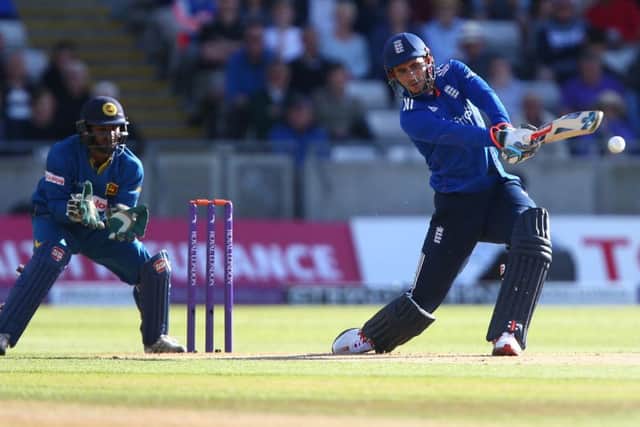 England's Alex Hales got after the Sri Lanka spinners during the 2nd ODI at Edgbaston. Picture: Dave Thompson/Getty