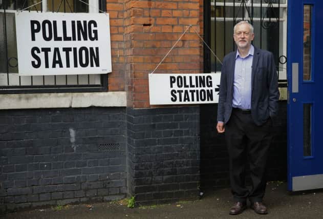Labour Party leader Jeremy Corbyn after casting his vote on EU at a polling station in Islington, London. Picture: PA