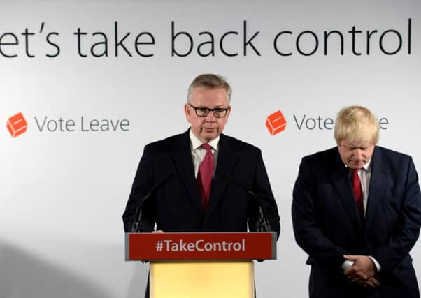 Leave campaign figureheads Michael Gove and Boris Johnson. A petition calling for a re-run of the referendum has been signed over three million times. Picture: Getty