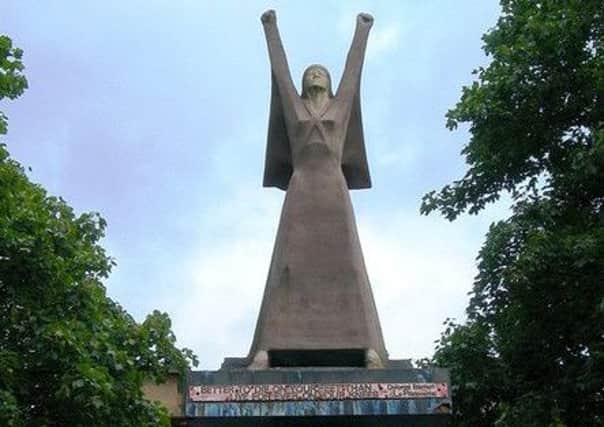 La Pasionaria, or the passionate flower, is a depiction of Dolores Ibarruri, heroine of the Spanish Republican movement. It was unveiled in Glasgow in 1977. Picture: Wikicommons