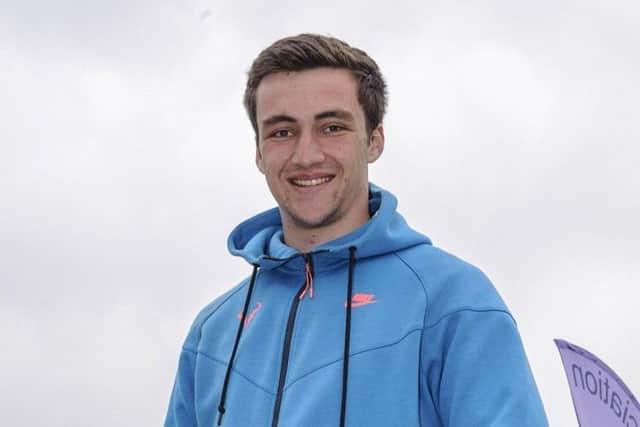 George Evans won both discus and shot events in Bedford.