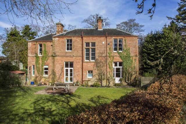 Hawthorndene, St Boswells in the Scottish Borders is a beautiful period property set in nearly two acres of gardens. It has six bedrooms and three public rooms plus outbuildings. The tennis court is sheltered and tucked away from the house. Guide price £595,000. Contact Rettie & Co on 01896 824070.