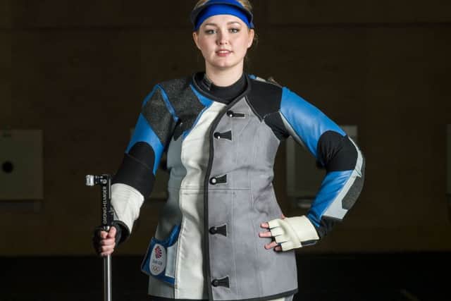 Jen McIntosh at the Scottish Performance Training Centre for Rifle and Pistol at Meadowbank Sports Centre  Picture; Steven Scott Taylor