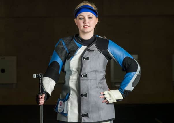 Jen McIntosh at the Scottish Performance Training Centre for Rifle and Pistol at Meadowbank Sports Centre  Picture; Steven Scott Taylor