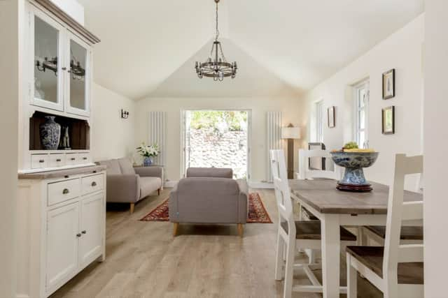 The dining and family room in the new extension