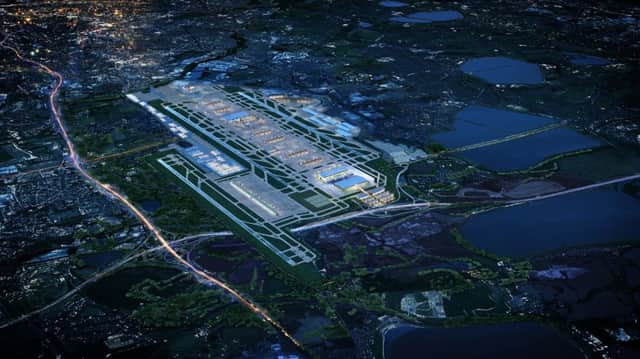Artist's impression of proposed third runway at Heathrow Airport