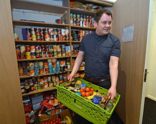 A food bank in Broomhouse. Picture: Jon Savage