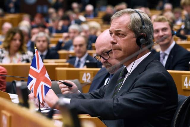 UKIP leader Nigel Farage attends a plenary session at the EU headquarters in Brussels post-Brexit. Picture: AFP/Getty Images