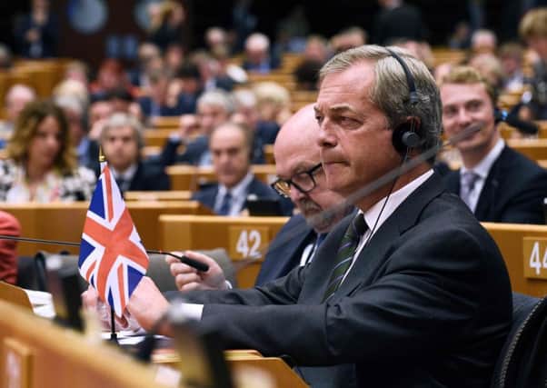 UKIP leader Nigel Farage attends a plenary session at the EU headquarters in Brussels post-Brexit. Picture: AFP/Getty Images
