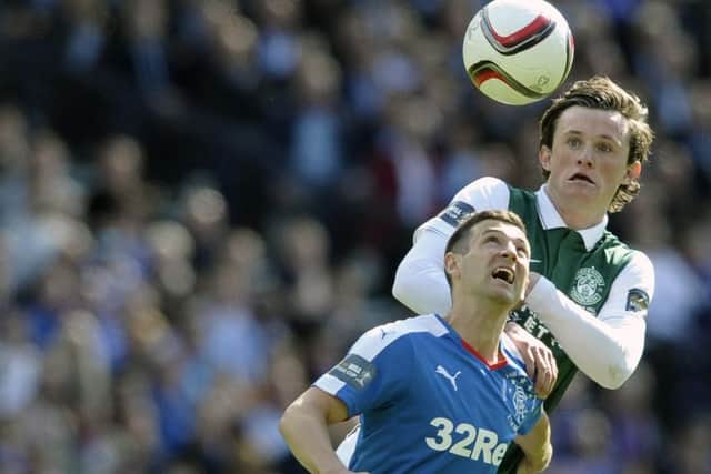 Jason Holt, pictured in action against Liam Henderson of Hibs in the Scottish Cup final, scored 12 goals for Rangers last season. Picture:
Neil Hanna