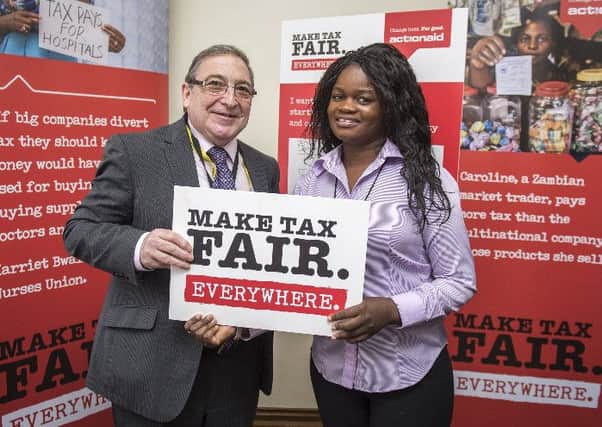 Action Aid's 'Make Tax Fair' campaign launch at Westminster. Picture: Steve Forrest