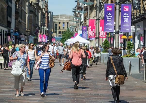 The price of retail space in Glasgow city centre has jumped. Picture: John Devlin