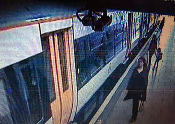 CCTV image showing Saima on Platform 1 in Wembley Central on the 30th August last year. Picture: supplied