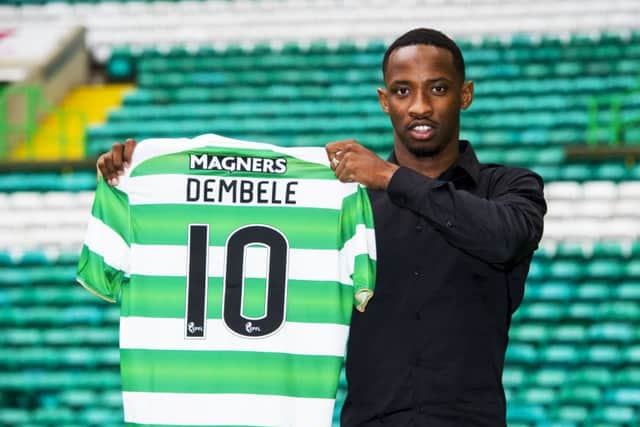 Celtic unveil their new signing Moussa Dembele. Picture: SNS
