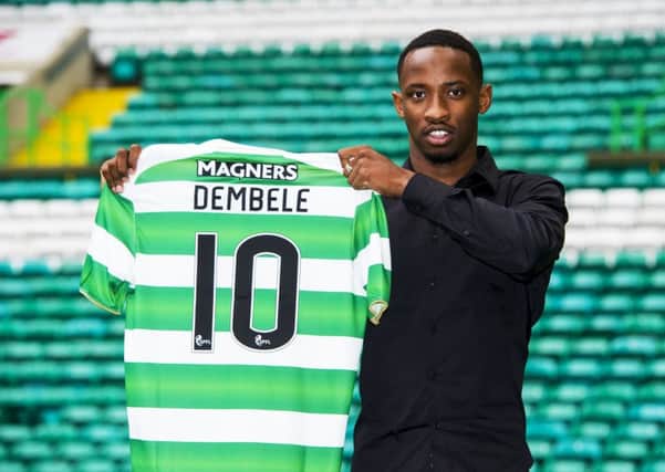 Celtic unveil their new signing Moussa Dembele. Picture: SNS