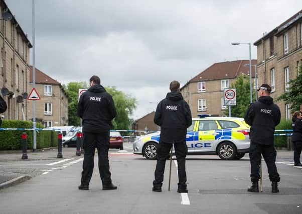 A large chunk of the Calton andÂ BridgetonÂ was cordoned off as murder cops probed the incident. Picture: John Devlin